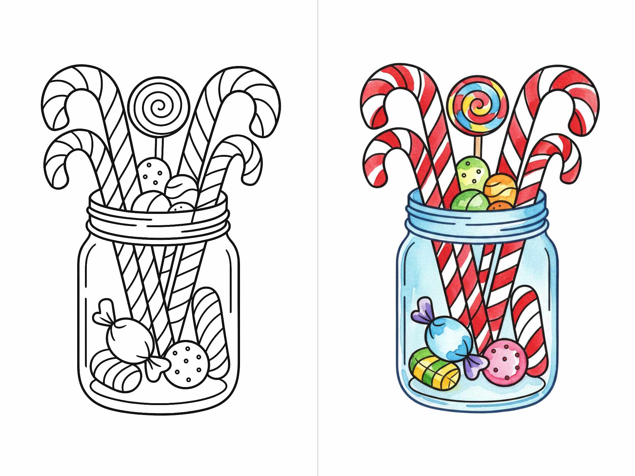 31 Candy Cane Coloring Pages (Free PDF Printables)