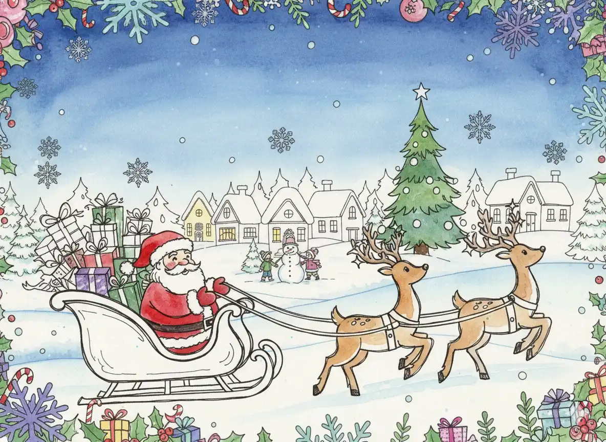 6,000 Christmas Coloring Pages (Free PDF Printables)