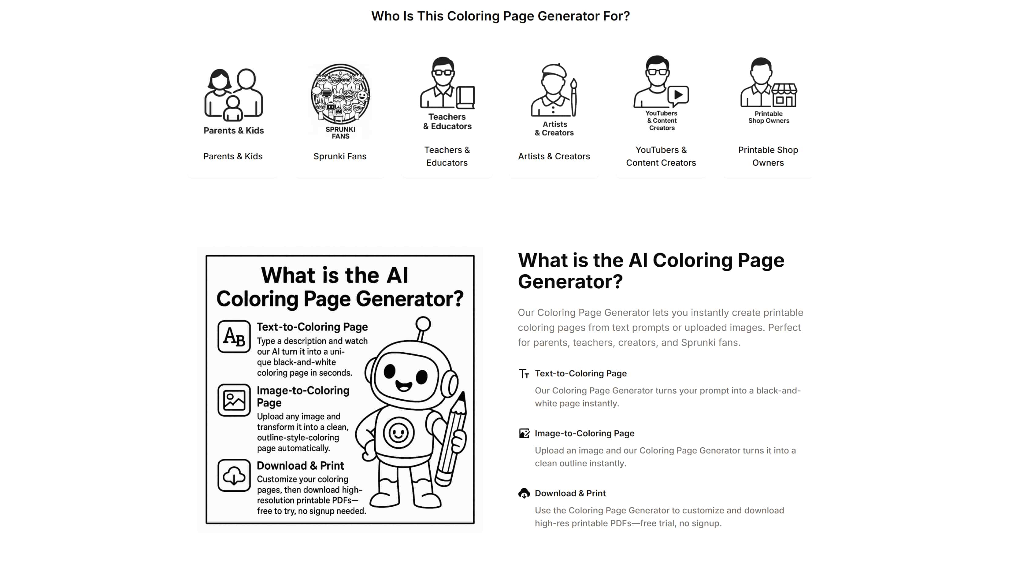 What is the Coloring Page Generator